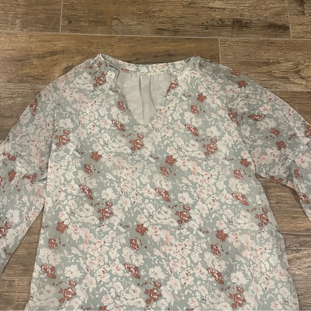 Shewin Casual Boho Floral Print Blouse